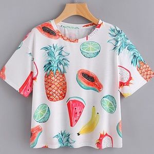 Shein| fruit print tshirt